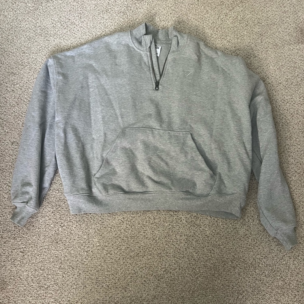 Gymshark grey quarter zip